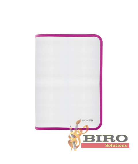 Mapa cu fermoar Economix B5 (plastic/roz) E31645-09